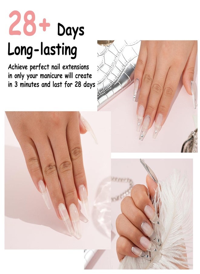 eodci Clear Poly Gel, 60g Nail Extension Gel, Clear Builder Enhancement for Beginner & Professional Nail Art Salon DIY at Home - Image 5